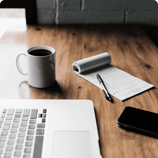 image of a working desk