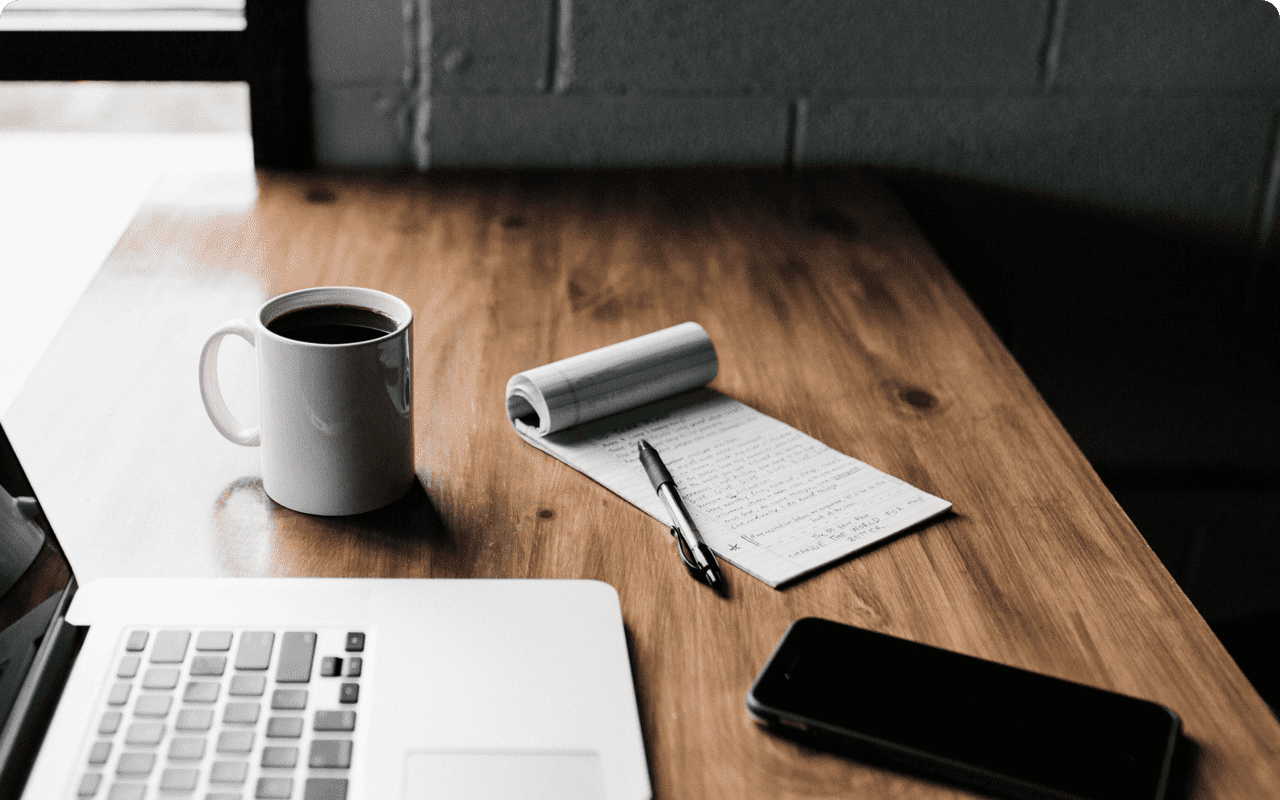 image of a working desk